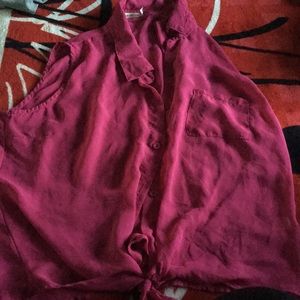 Fushia see through shirt